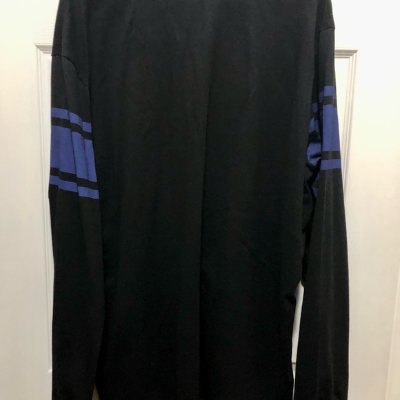 Harley-Davidson Black and Blue Long Sleeve Vintage Inspired Rugby Tee XXL - Picture 4 of 4